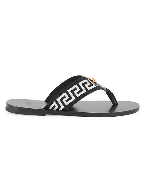 versace nastro leather thong sandals